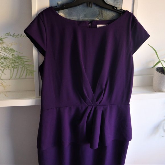 Calvin Klein Peplum Dress - Picture 2 of 5